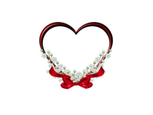 COVERED FRAMED RED HEART